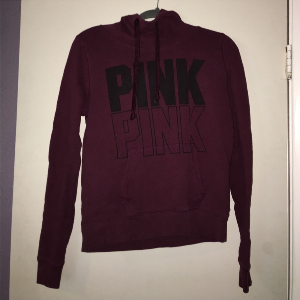 Maroon Victoria Secret // PINK brand hoodie